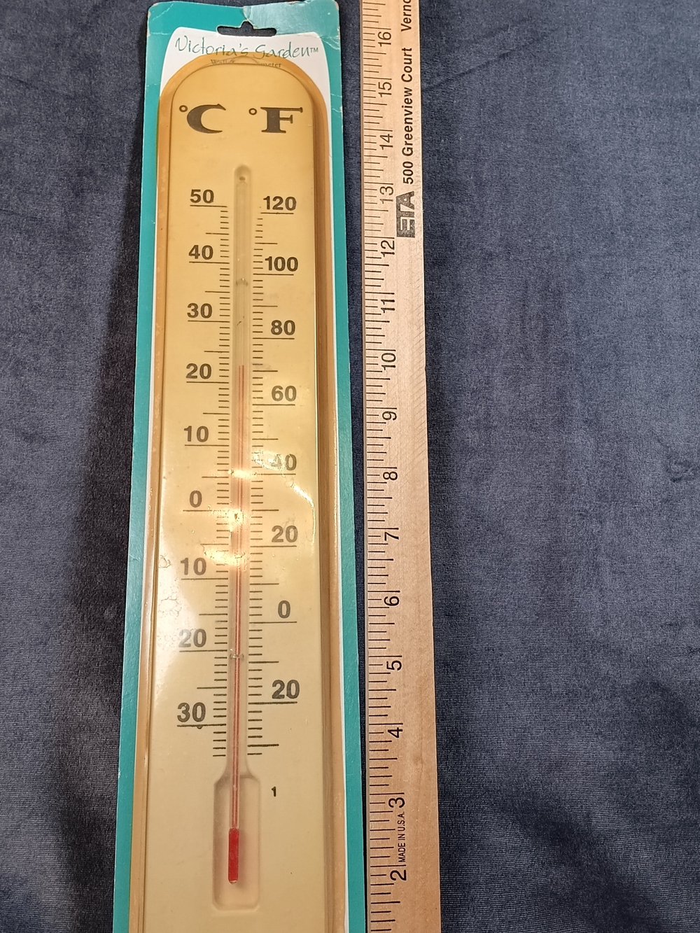 Victoria's Garden Thermometer Easy To Read!